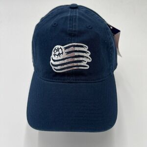 MLS Soccer Cap Navy Blue Adjustable‎ Strap Embroidered Logo Cotton